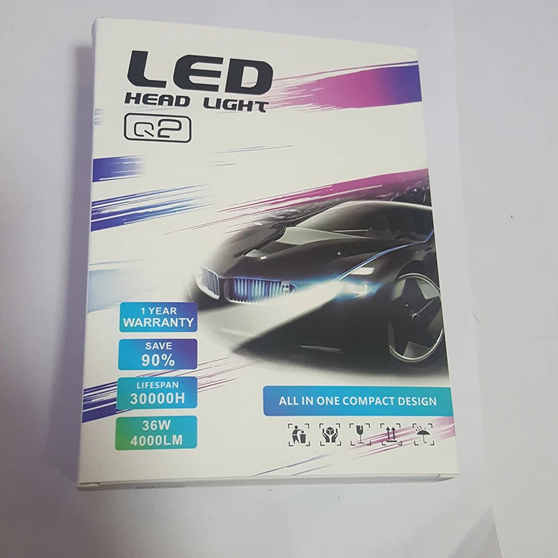 Белый 12 V 6000 K H8 H9 H11 COB Светодиодный фар автомобиля лампы C6 противотуманная фара