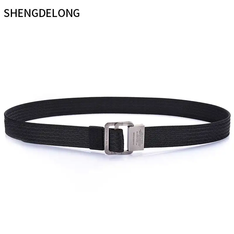 Double loop canvas belt men's outdoor sports leisure student youth nylon jeans trousers | Аксессуары для одежды
