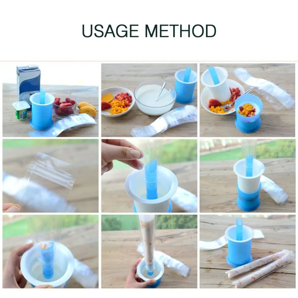DIY Ice Stick Mold Yogurt Popsicle Kids Crafts Cream Making Tool Fun Handmade Home kitchen Press Set | Инструменты