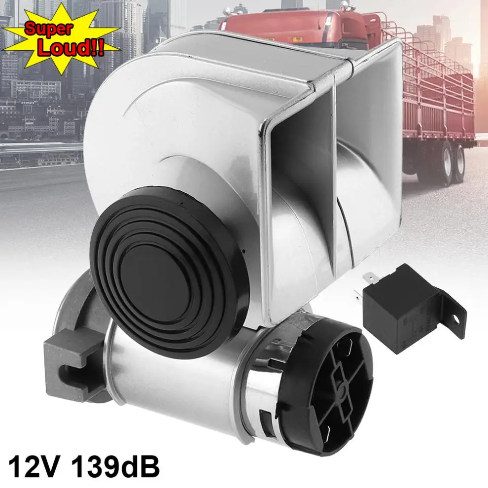 12V 139dB Автомобильная политура серебро Улитка Компактный двойной воздушный рожок