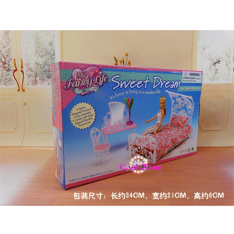 Миниатюрная мебель My Fancy Life Sweet Dream спальня B для кукольного домика Барби игровые