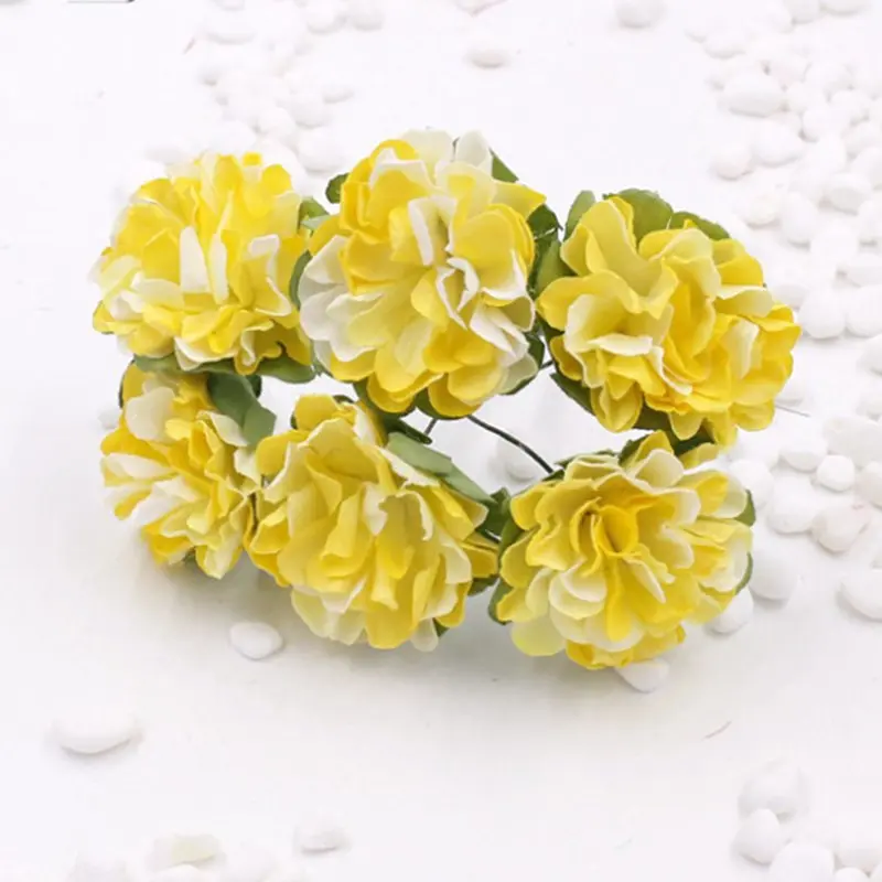 6 шт. 3 см мини пены розы Искусственные цветы Букет Многоцветный с цветочным