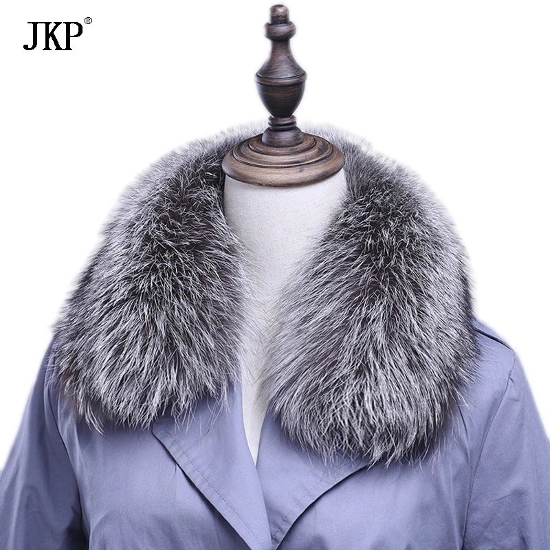 

winter 100% Real fox fur collar Multicolor fur scarf for women men Coat decoration Warm collar