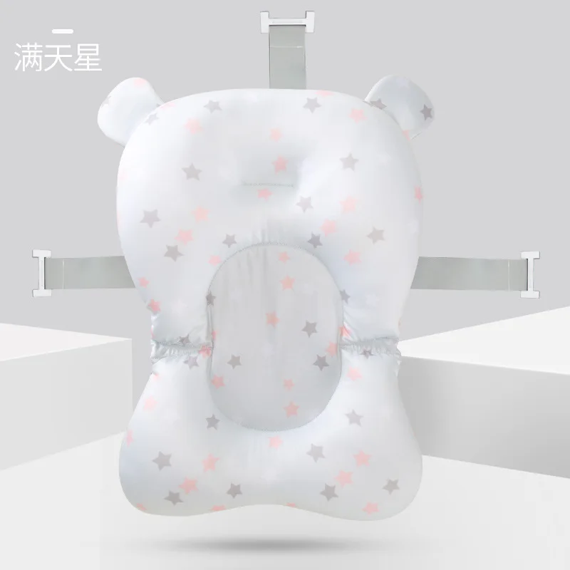 Starry Новорожденный Коврик для ванны Bebes Душ Ванна Нескользящая подушка купальная сетка мат Детское Сиденье Поддержка мягкий коврик для купания младенцев безопасность - Цвет: Starry
