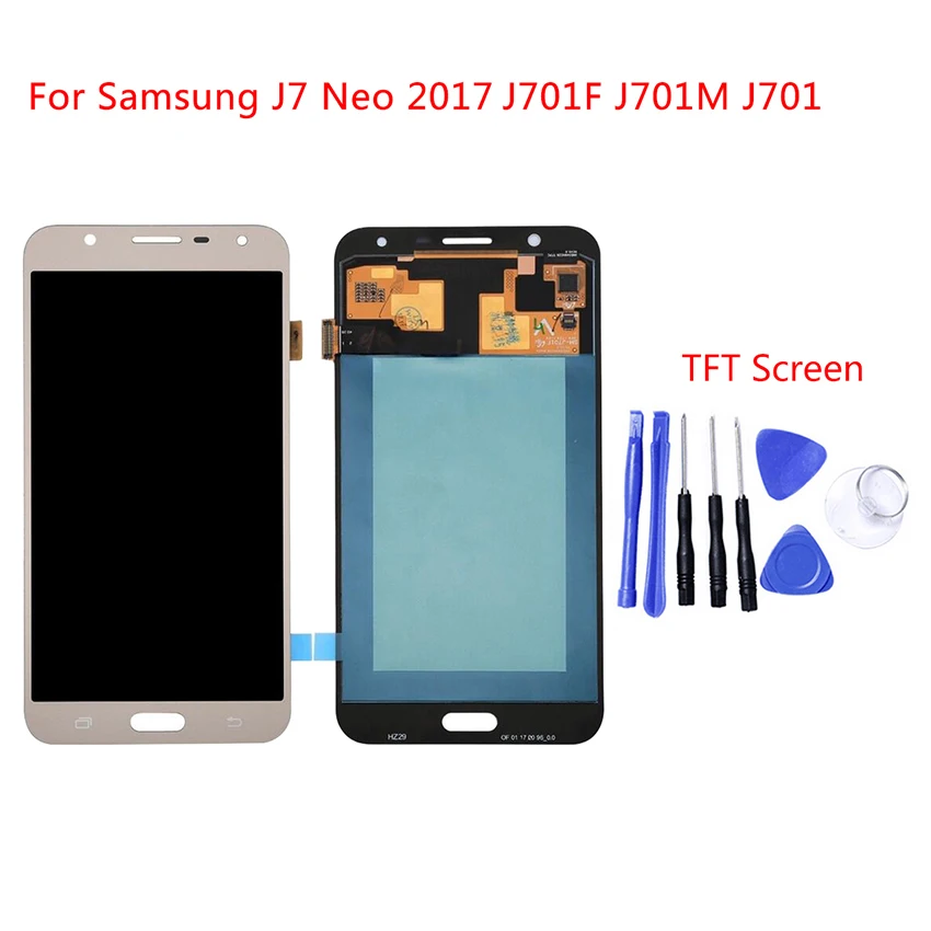 ЖК дисплей для Samsung Galaxy J7 Neo 2017 сенсорный экран дигитайзер в сборе регулировка