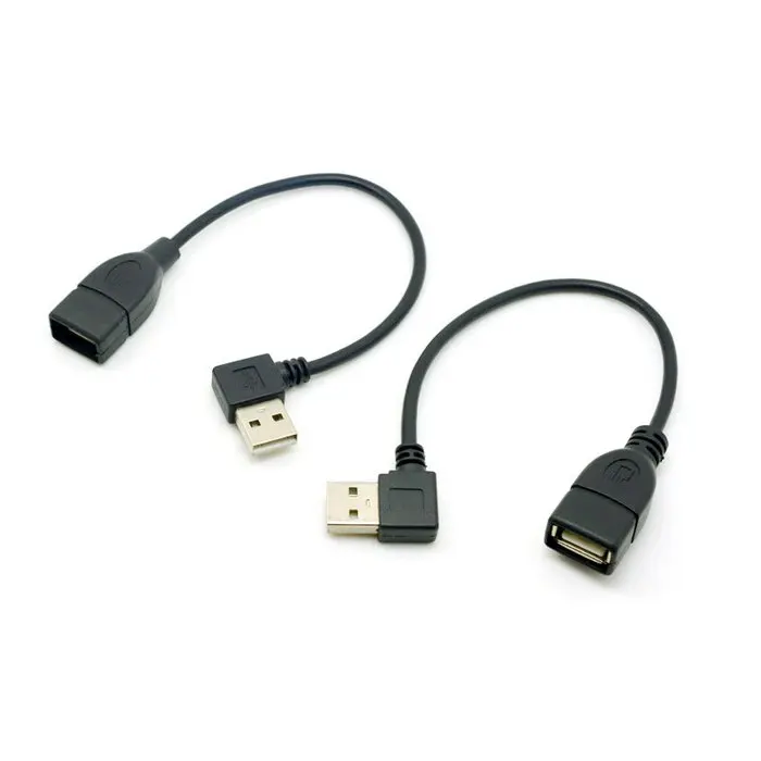 Удлинительный Кабель адаптер 90 градусов левый и правый угол USB 2 0 A папа мама 10 см 20