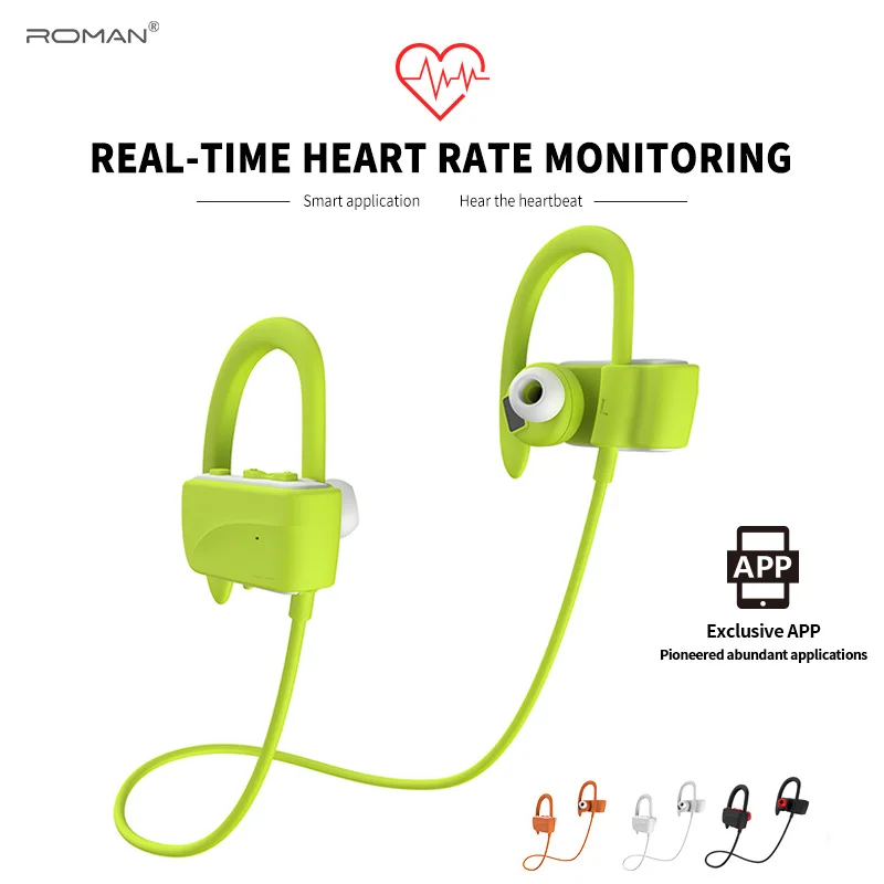 Римские bluetooth наушники беспроводные умные пульсометр шумоподавление