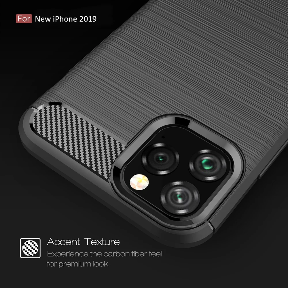 Силиконовый чехол для iPhone 11 2019 на Pro Max из углеродного волокна XR X Xs 8 7 6 6s Plus чехлы |