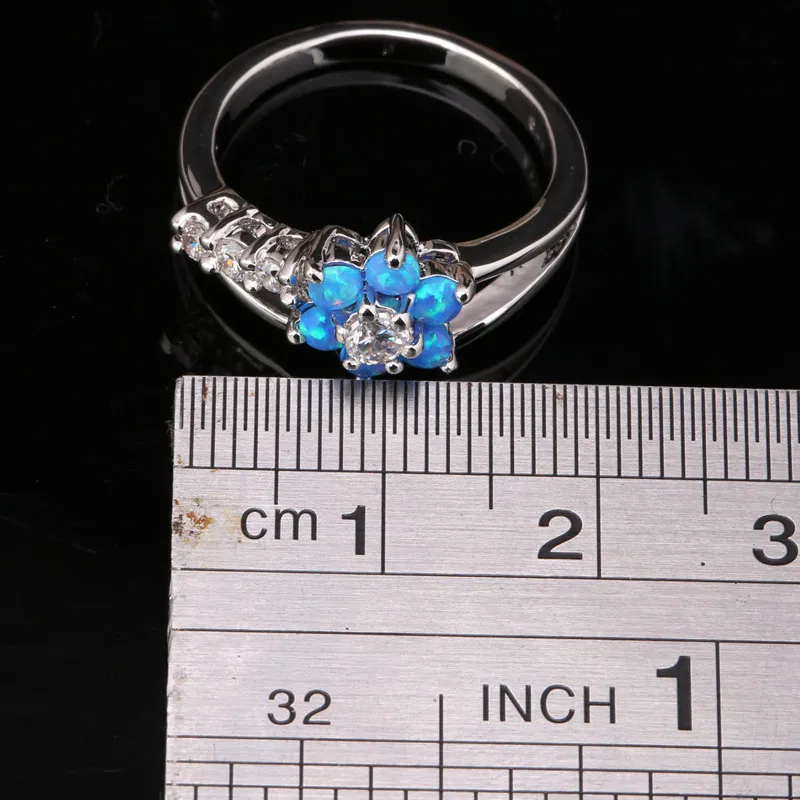 Новое поступление женские драгоценные камни в форме голубого огненного опала и