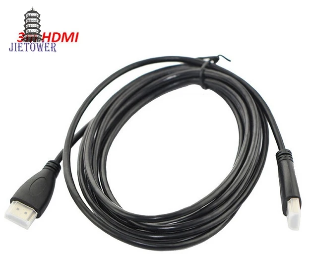HDMI-совместимый кабель 100 шт. длинный штекер-штекер позолоченный HD tv 1 4 в 1080P 3D для PS3