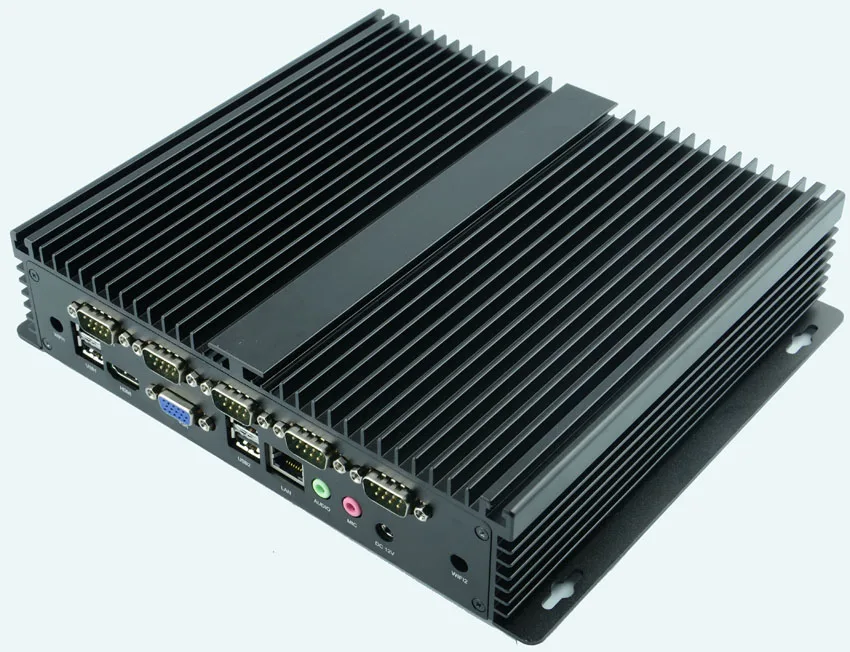 Безвентиляторный мини ПК промышленный компьютер с USB 6 * COM HDMI Intel Celeron C1037U J1900 Core i5