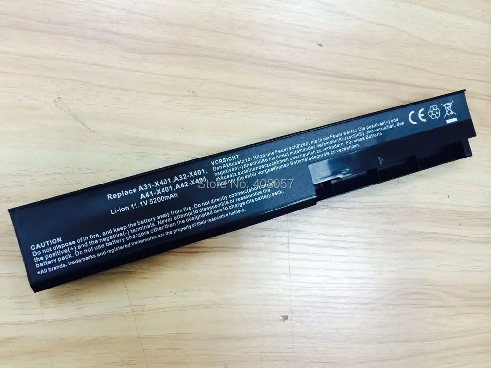 Аккумулятор для ноутбука Asus 5200 мАч 6 ячеек X301 X301A X301U X401 X401A X401U X501 X501A X501U|laptop