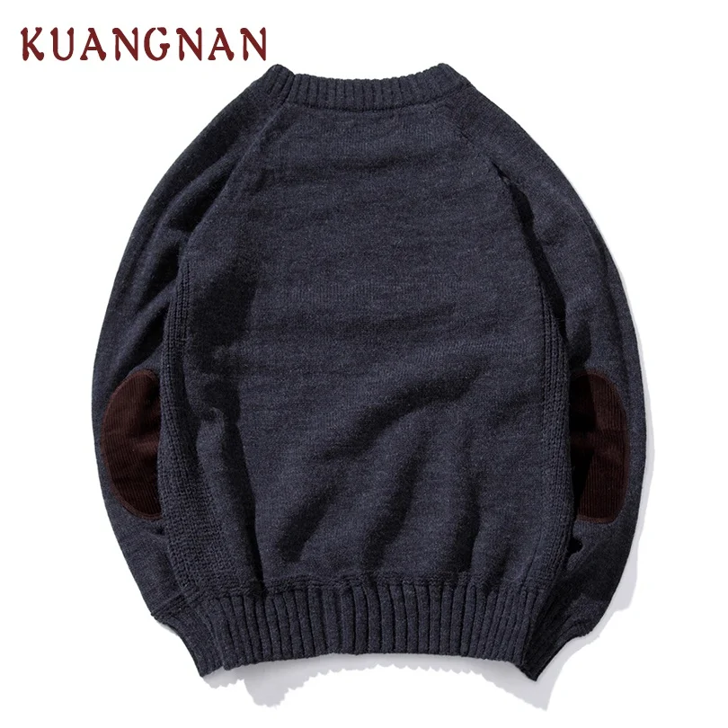 KUANGNAN, вязаный мужской свитер с кроликом, мужской пуловер, 5XL, Рождественский свитер, Мужская зимняя одежда, пуловер, мужской свитер, пэчворк