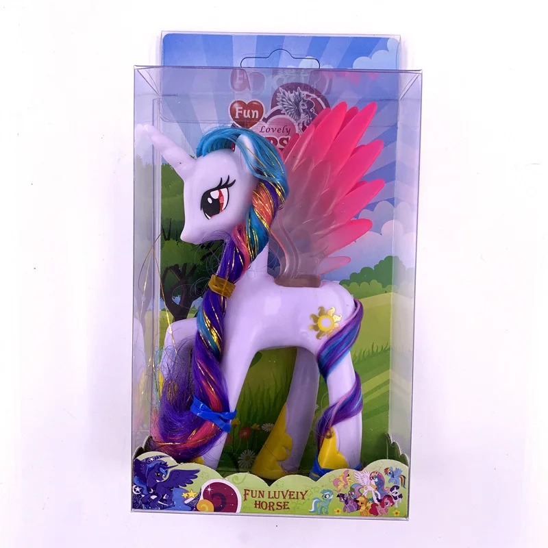 TO-11 My little pony, 14 см, ПВХ, радуга, милый, ПВХ, единорог, маленький пони, лошадь, фигурки, куклы для девочек, подарок на день рождения, Рождество - Цвет: TO-11