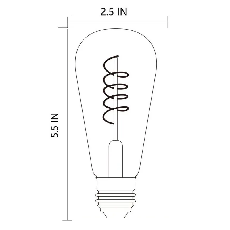 Светодиодная лампа Эдисона в стиле ретро с тонированным стеклом 4 шт. | Лампы и