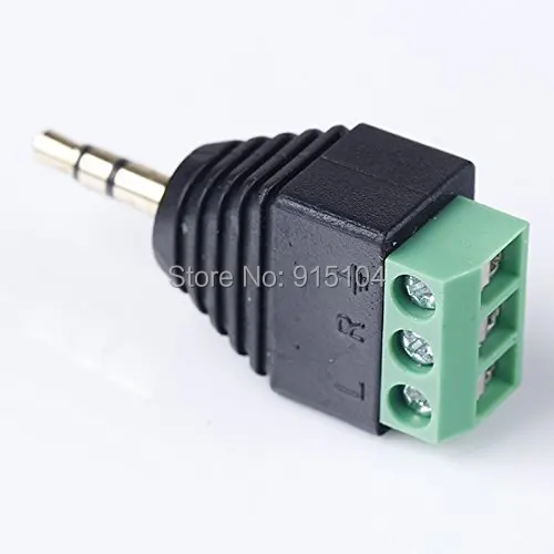 Coax Cat5 к стерео 3 5 мм pin 1/8 &quotTRS штекер AV винт видео балун клемма разъем адаптера для