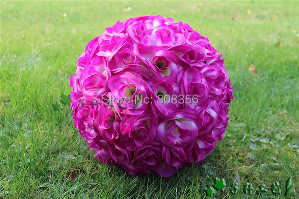 4pcs 23cm Diameter Kissing Balls Rose Flowers Ball for Wedding Party Suppermarket Floral Decoration 7 Colors | Дом и сад