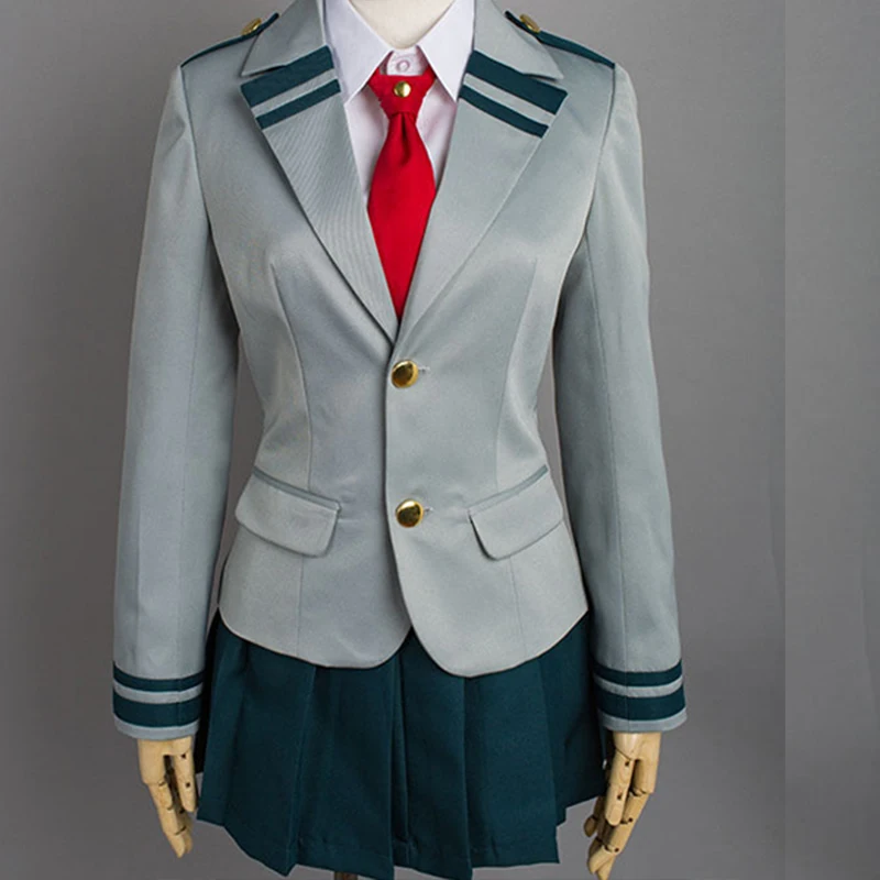 Anime Boku No Hero Academia Costume School Uniform Suit Cosplay OCHACO URARAKA My Costumes Halloween Party |