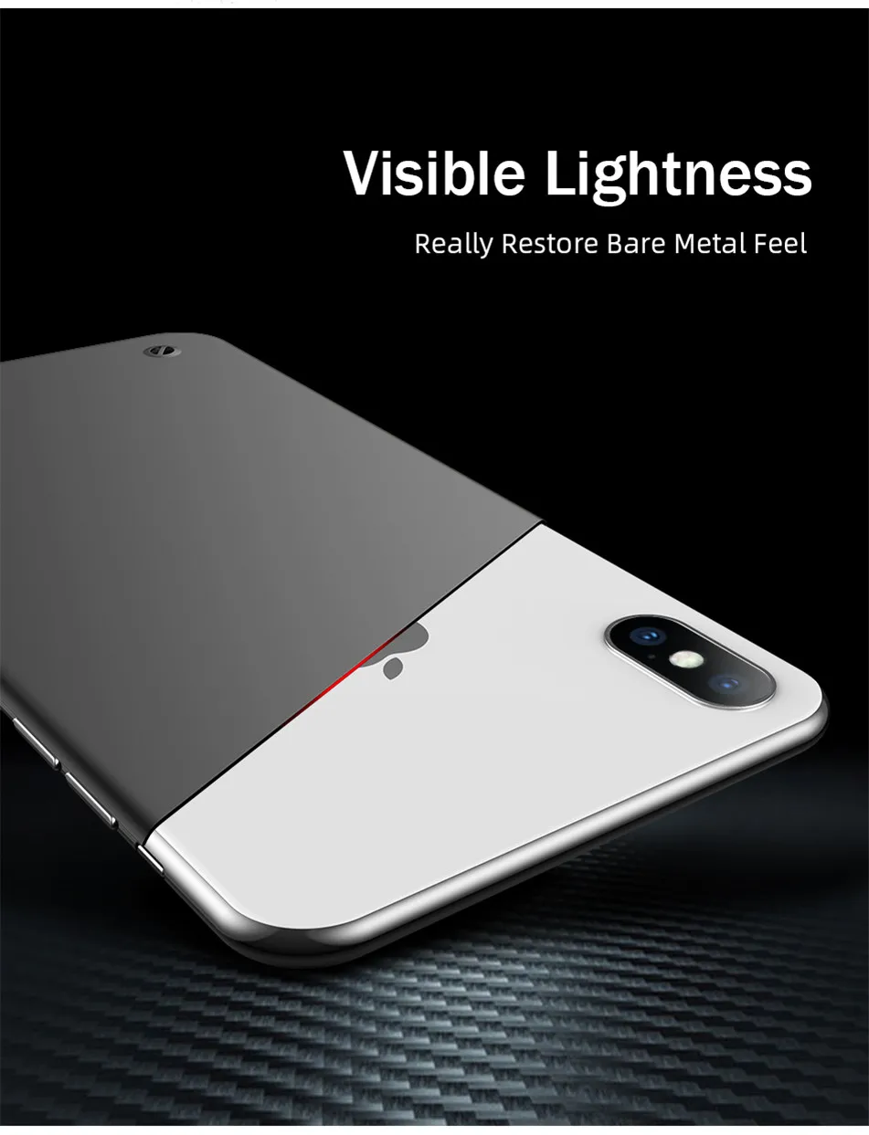 Бескаркасный чехол USLION ярких цветов для iPhone X, XR, XS, Max, 11 Pro, матовый чехол для телефона, для iPhone 11, Pro, Max, 7, 8, 6, 6S Plus, Ультратонкий Жесткий чехол из поликарбоната