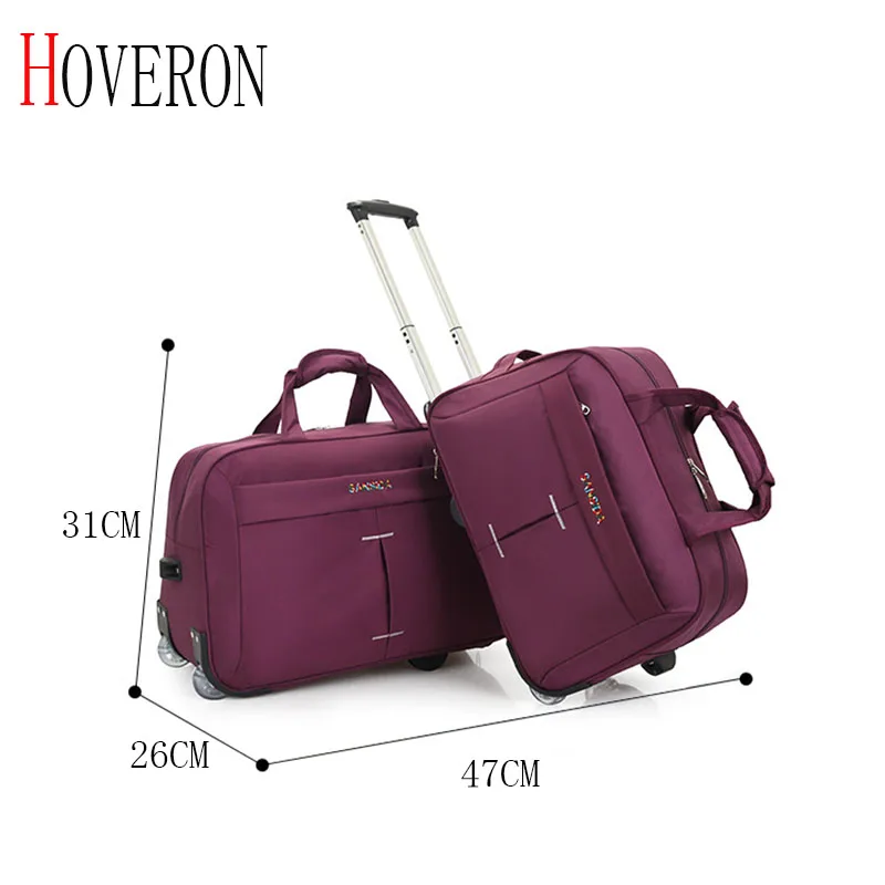 Women Waterproof High Capacity Travel Bag Thick Style Rolling Suitcase Trolley Luggage Lady Men Travel Bags Suitcase with Wheels