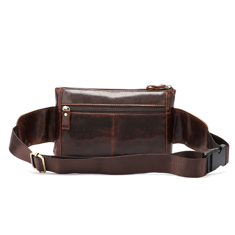 WESTAL поясная сумка из натуральной кожи для мужчин messenger fanny pack кожаная через плечо