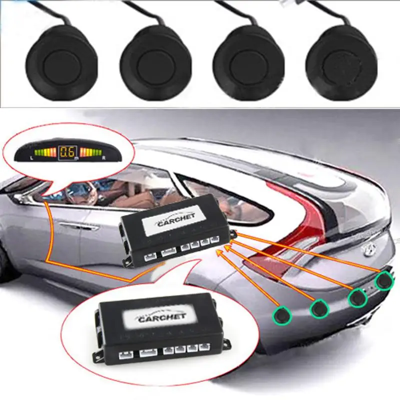 CARCHET Car Auto Parktronic комплект светодиодных датчиков парковки дисплей 4 датчика для