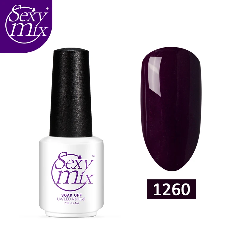 1260 Sexymix, 119 цветов, стойкий УФ-гель для ногтей, высокое качество, замачиваемый, для маникюра, лак для ногтей, для салона, УФ-эмаль, 7 мл, Гель-лак - Цвет: 1260
