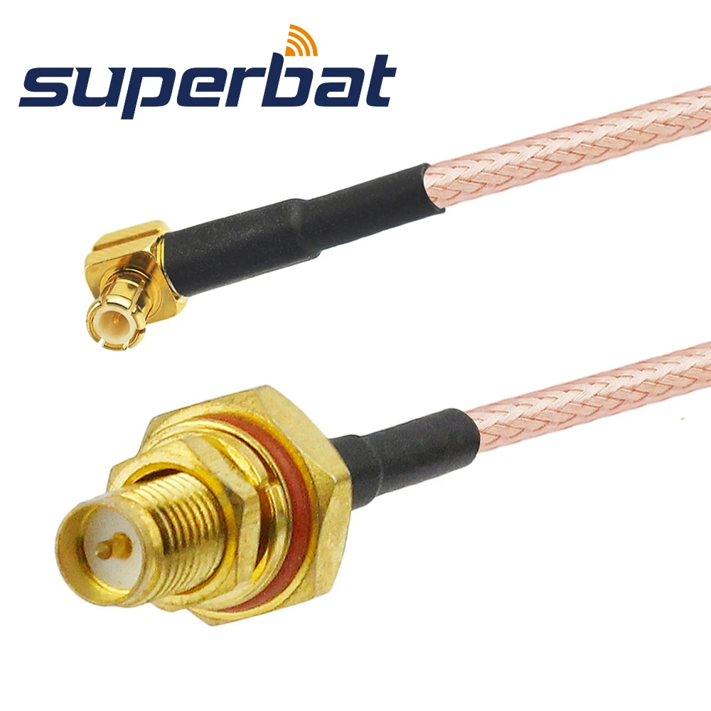 

Superbat MCX Male Right Angle to RP-SMA Female Bulkhead with O-ring Straight Cable RG316 RF Coaxial Jumper Cable Assembly