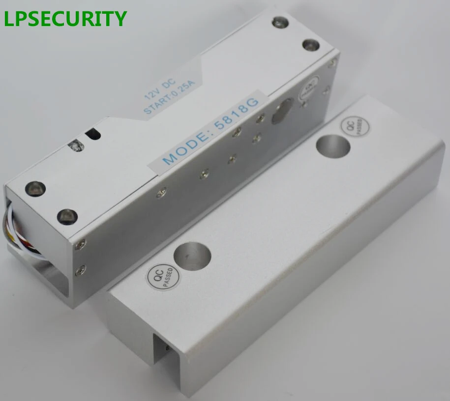 Lpsafety бескаркасная стеклянная дверь электрический замок с защелкой для дверей