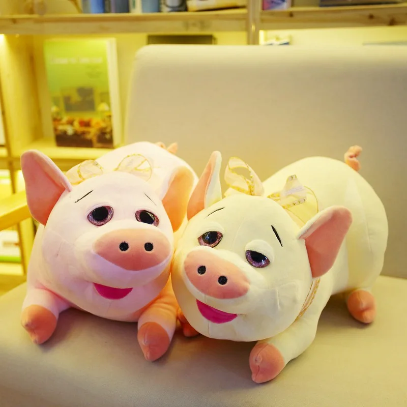 30cm/50cm Big Eyes Piggy Plush Toy Soft Pig Stuffed Cartoon Animal Doll Creative Home Decoration Pillow Baby Appease Gifts | Игрушки и