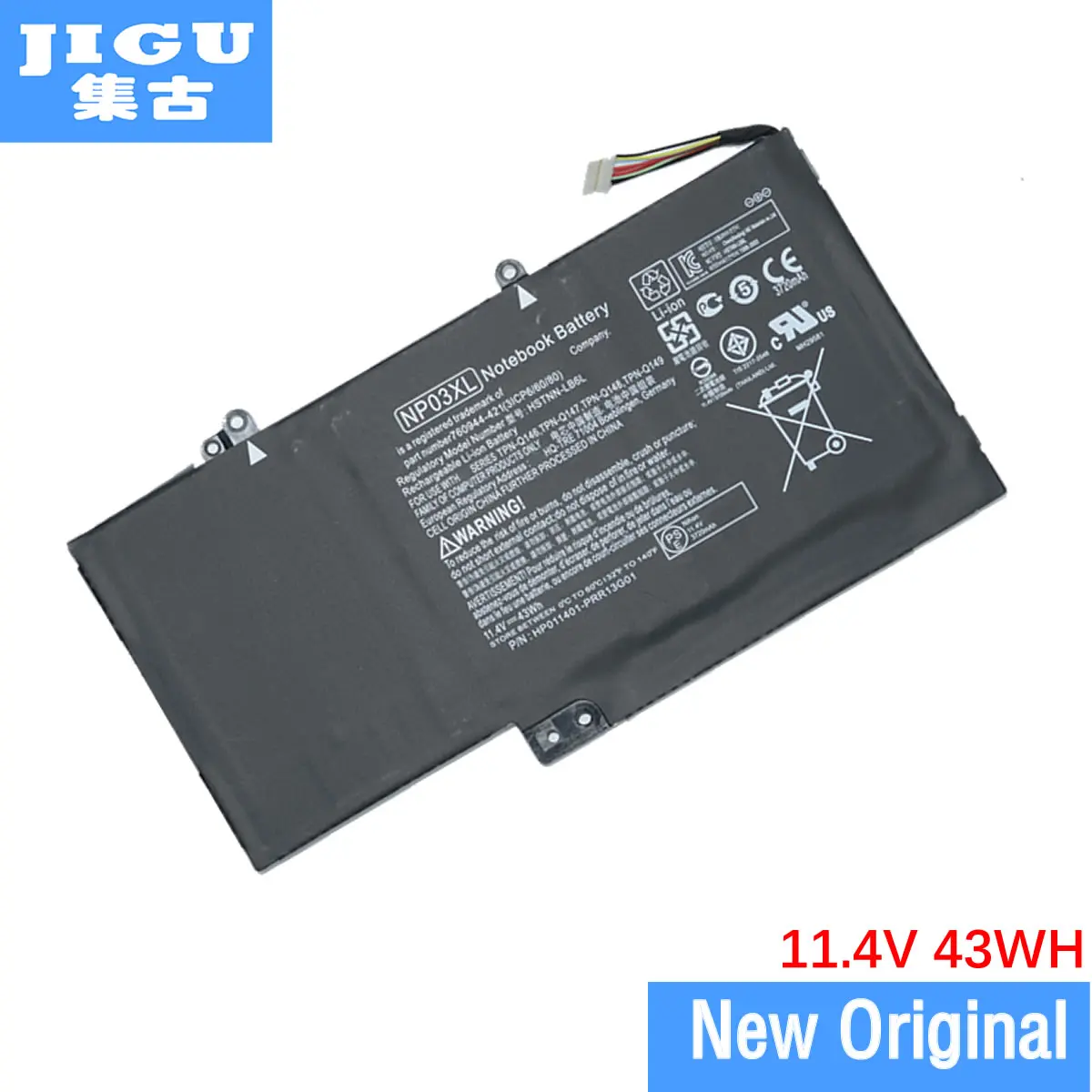 Оригинальный аккумулятор JIGU для ноутбука 760944 421 NP03XL 761230 005 HP 15 U U010DX u011dx u030nd U050CA X360