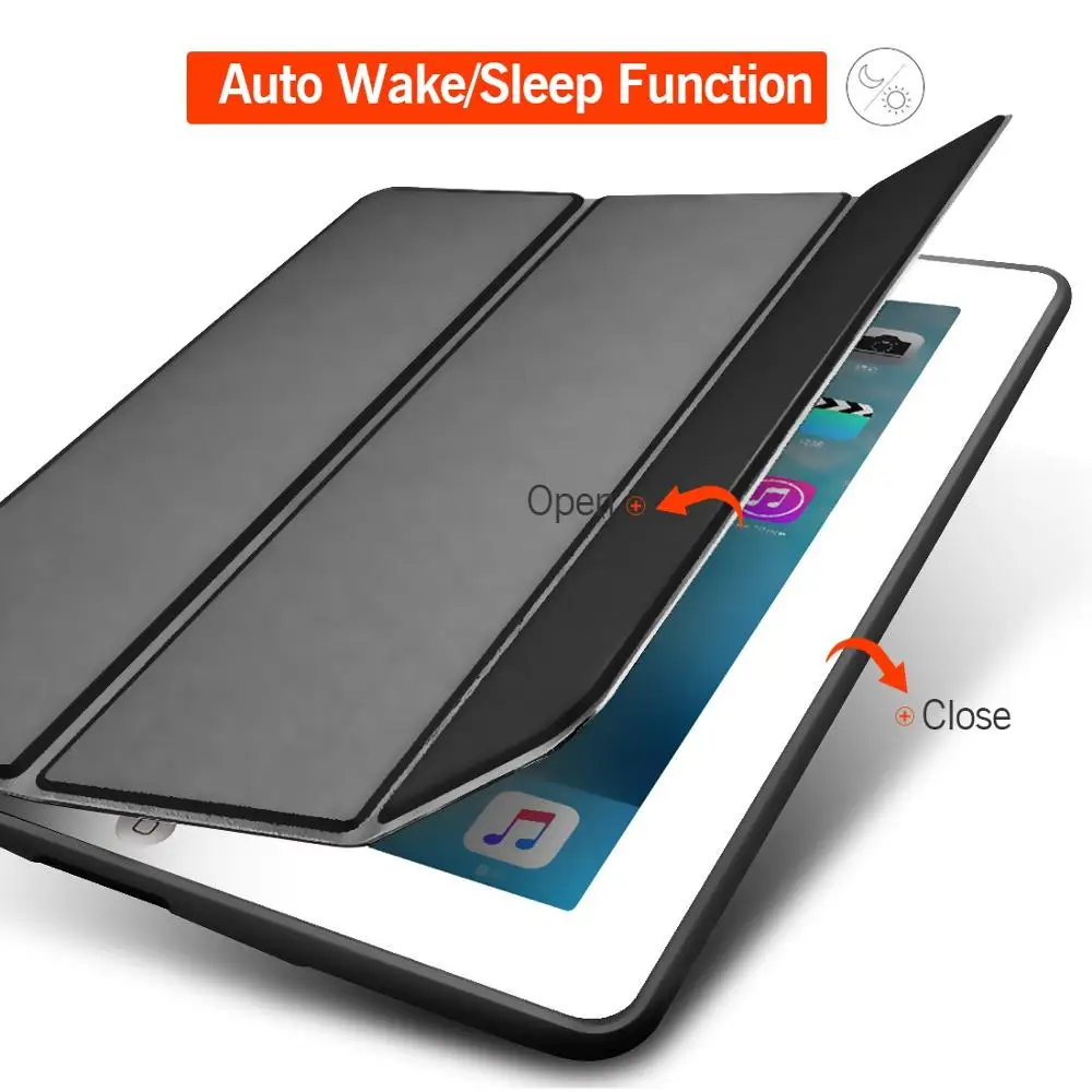 Чехол для Apple iPad 2 3 4 iPad2 iPad3 iPad4 магнитный складной мягкий силиконовый