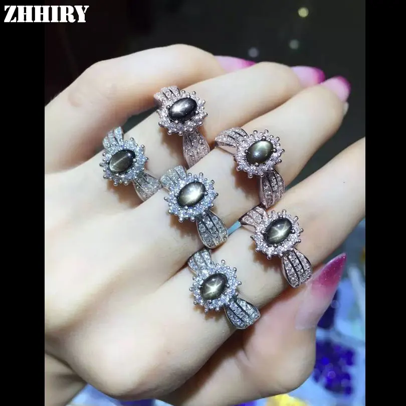 Женское кольцо из серебра 925 пробы с натуральным сапфиром|ring|fine jewelry |