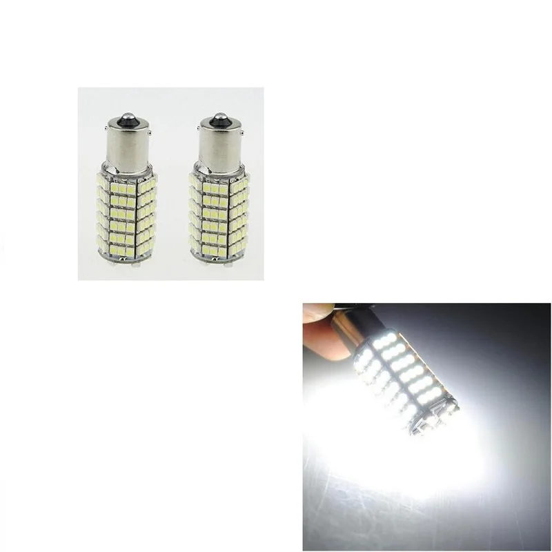 1157/1156BA15S 3528 120SMD Светодиодная лампа противотуманная фара парковочная белый свет