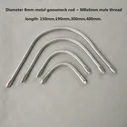 1 шт. M8 Штекерный винт + 6 мм Штекерная резьба мягкая Легкая металлическая гибкая трубка металлический шланг гусиная шея змеиная трубка светильник ильник фитинг DIY