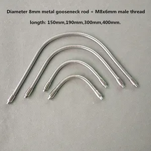 1 шт. M8 Штекерный винт + 6 мм Штекерная резьба мягкая Легкая металлическая гибкая трубка металлический шланг гусиная шея змеиная трубка светильник ильник фитинг DIY
