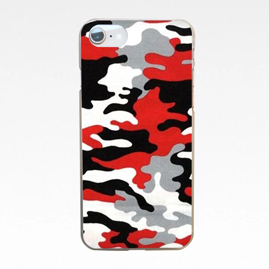 Камуфляжный военный армейский жесткий прозрачный чехол для Iphone 4 4s 5 5s Se 6 6s 8 Plus 7