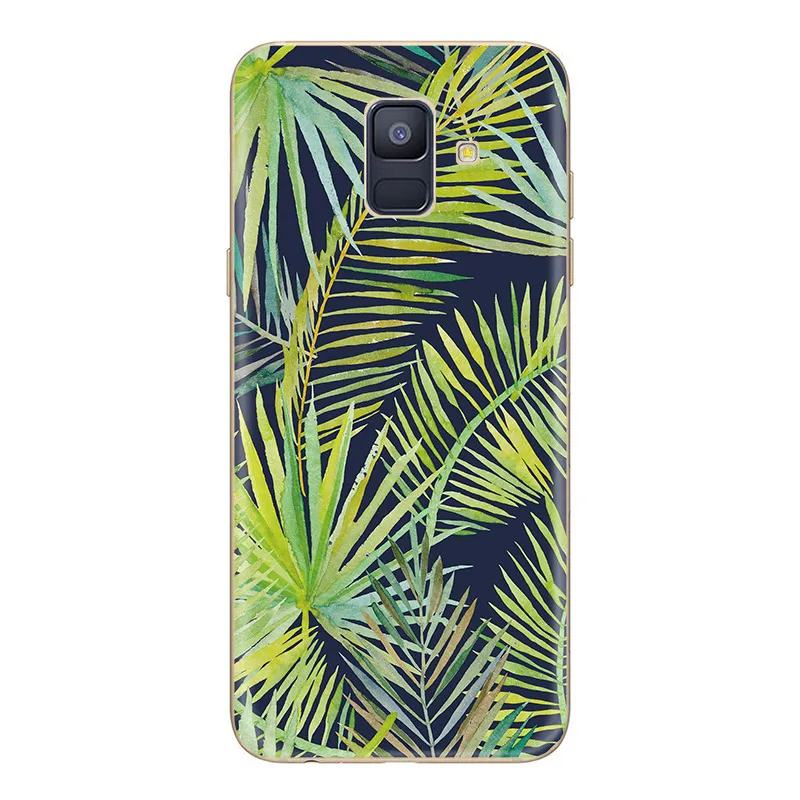 Чехол для Samsung Galaxy A5 A6 A8 A7 2017 Plus 2018 J3 J4 J5 J6 J7 S9 S8 S7 чехол телефона с цветами ТПУ мягкие