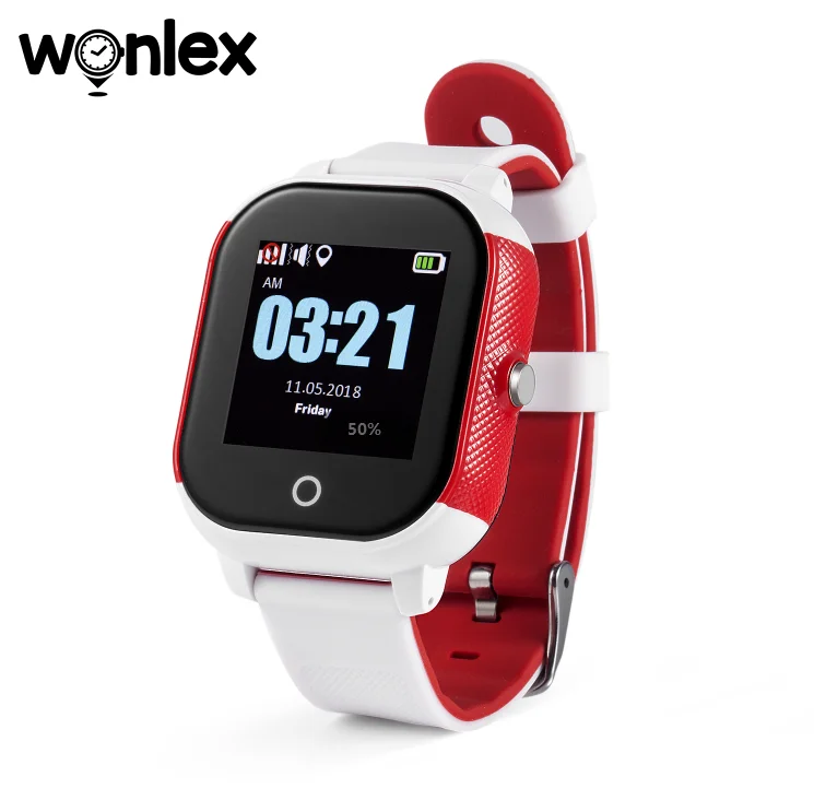 GW700S-White-Red Wonlex GW700S водонепроницаемый IP67 Детские умные gps часы с gps/LBS/WiFi камерой SOS телефон вызова дети слежения часы для Android iSO - Цвет: GW700S-White-Red