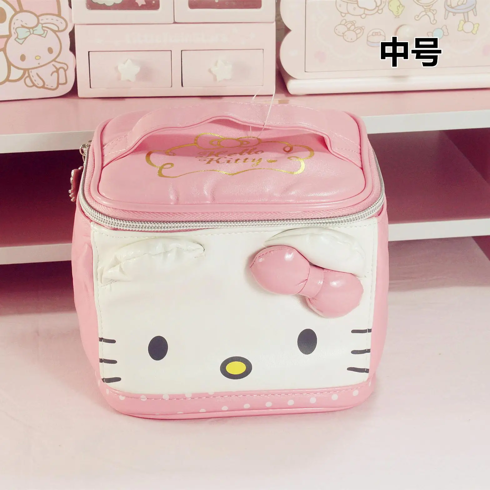 Милый мультяшный подлинный hello kitty косметичка коробка косметичка для макияжа женская косметичка для девочек Дорожная Туалетная сумка для хранения Органайзер - Цвет: small D
