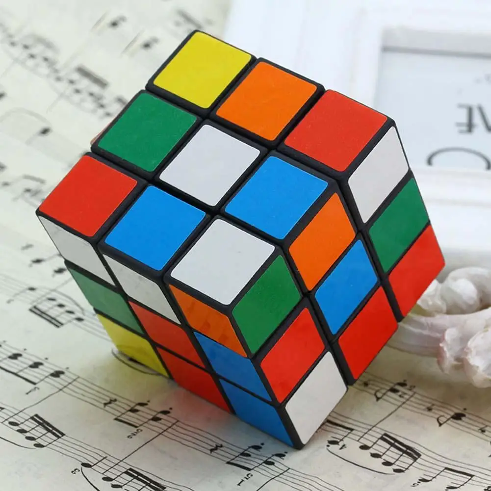 53 мм классические магические кубики игрушка 3x3x3 ПВХ стикер блок головоломка