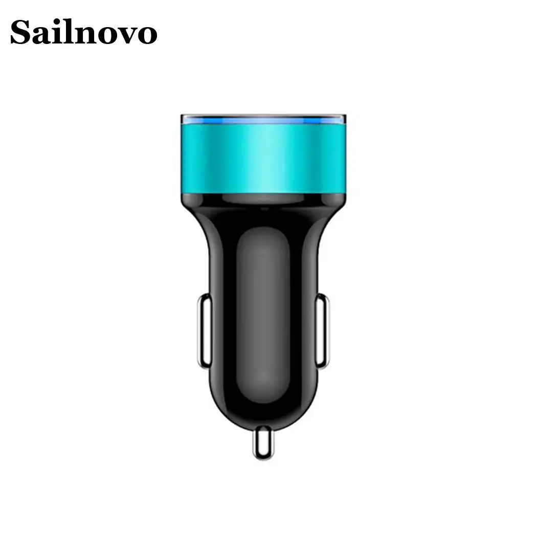 Автомобильное зарядное устройство 3x6 см с двумя usb портами 3 1 А 5 В светодиодный