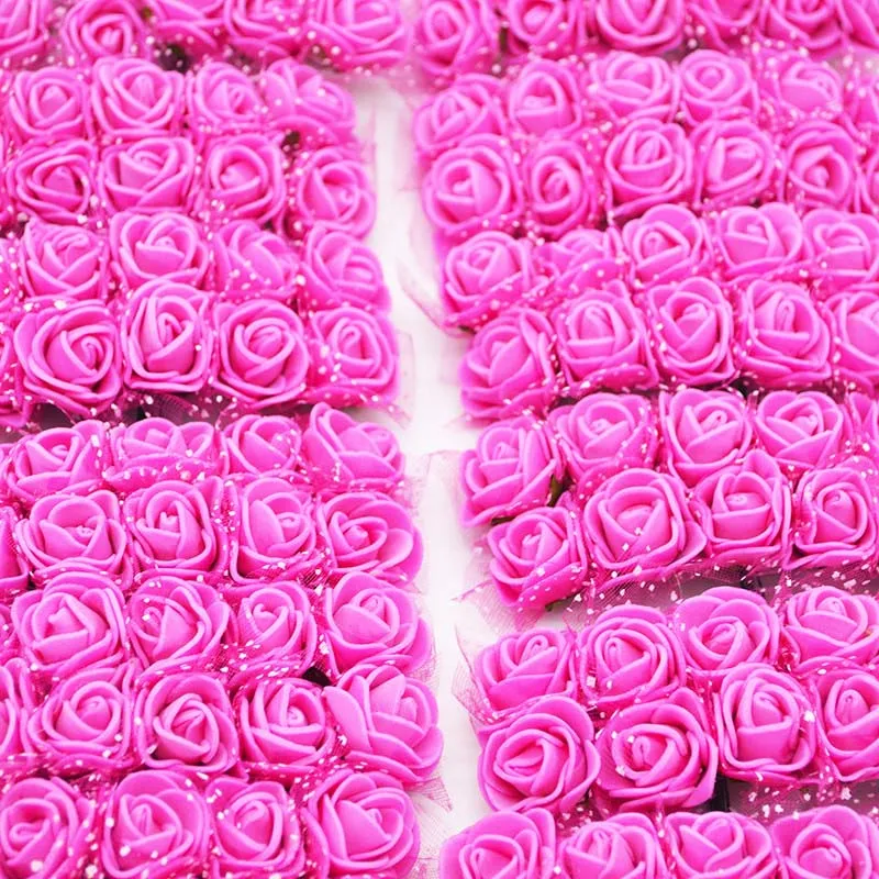 144pcs rose red 1 шт. моделирующий пенополистирол пенопласт МИШКА белый шар для рукоделия Рождественская вечеринка украшения подарки на день рождения - Цвет: 144pcs rose red