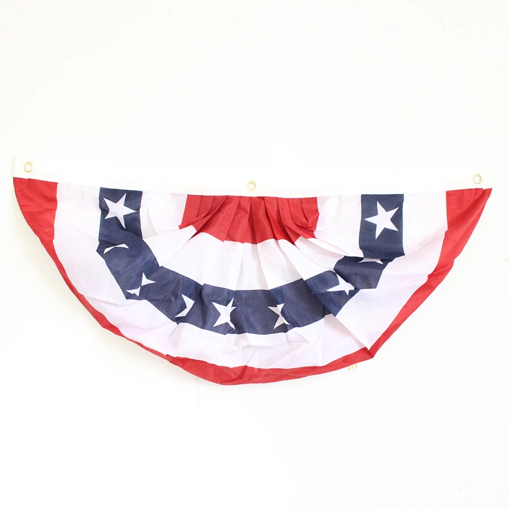 2019 Новинка США Плиссированные веер флаг Американский патриотический плетение со