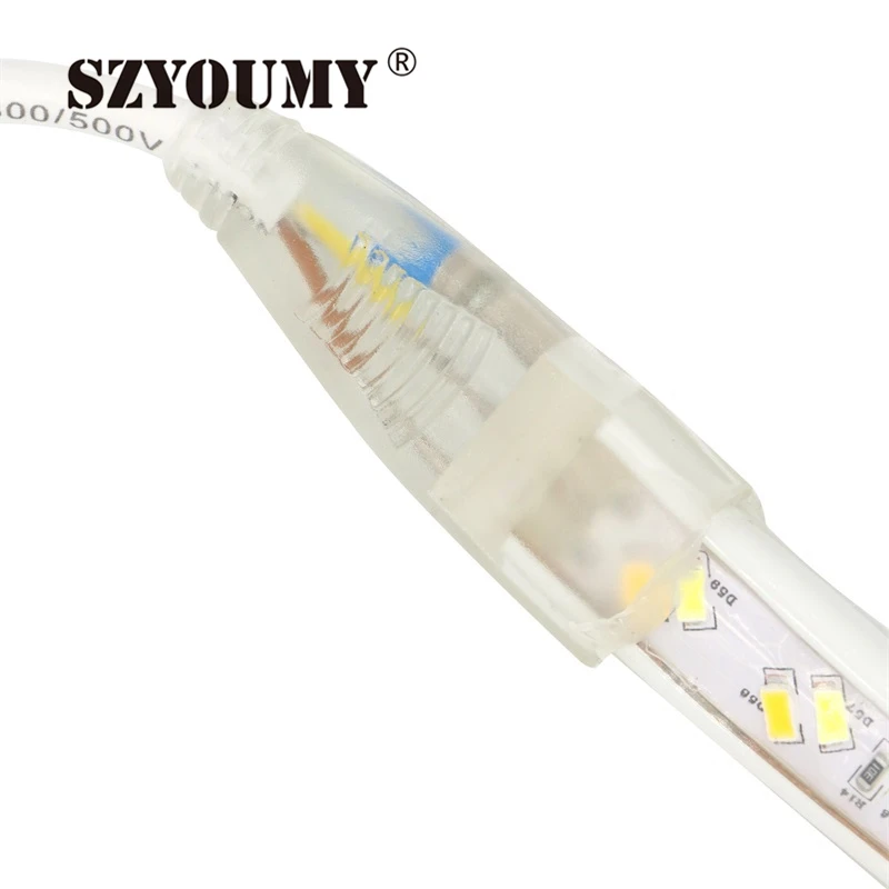 SZYOUMY 1/2/3/4/5 м/лот 120 светодиодов/м 220 В SMD 5730/5630 Светодиодная лента белая и теплая