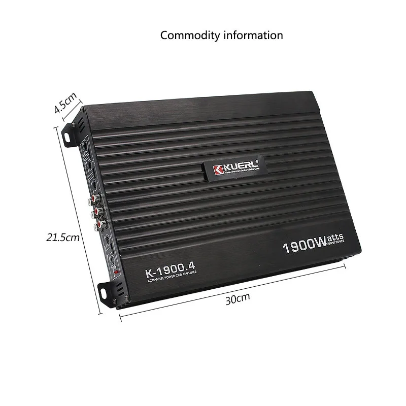 Высококачественный автомобильный усилитель 4-канальный высокомощный