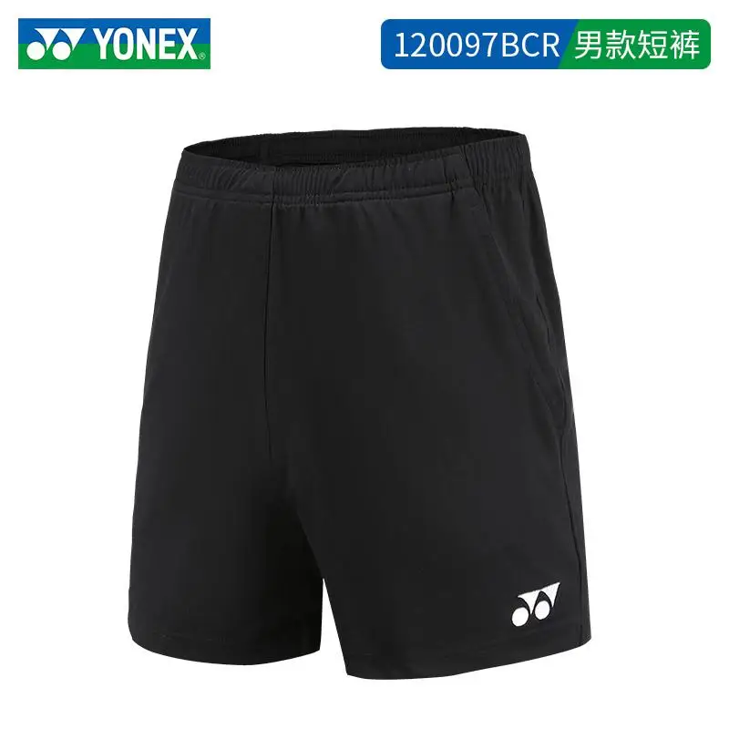 Новинка Yonex, мужские спортивные шорты для бадминтона, теннисные шорты, мужские быстросохнущие шорты для настольного тенниса, фитнеса, спортивных тренировок - Цвет: Черный