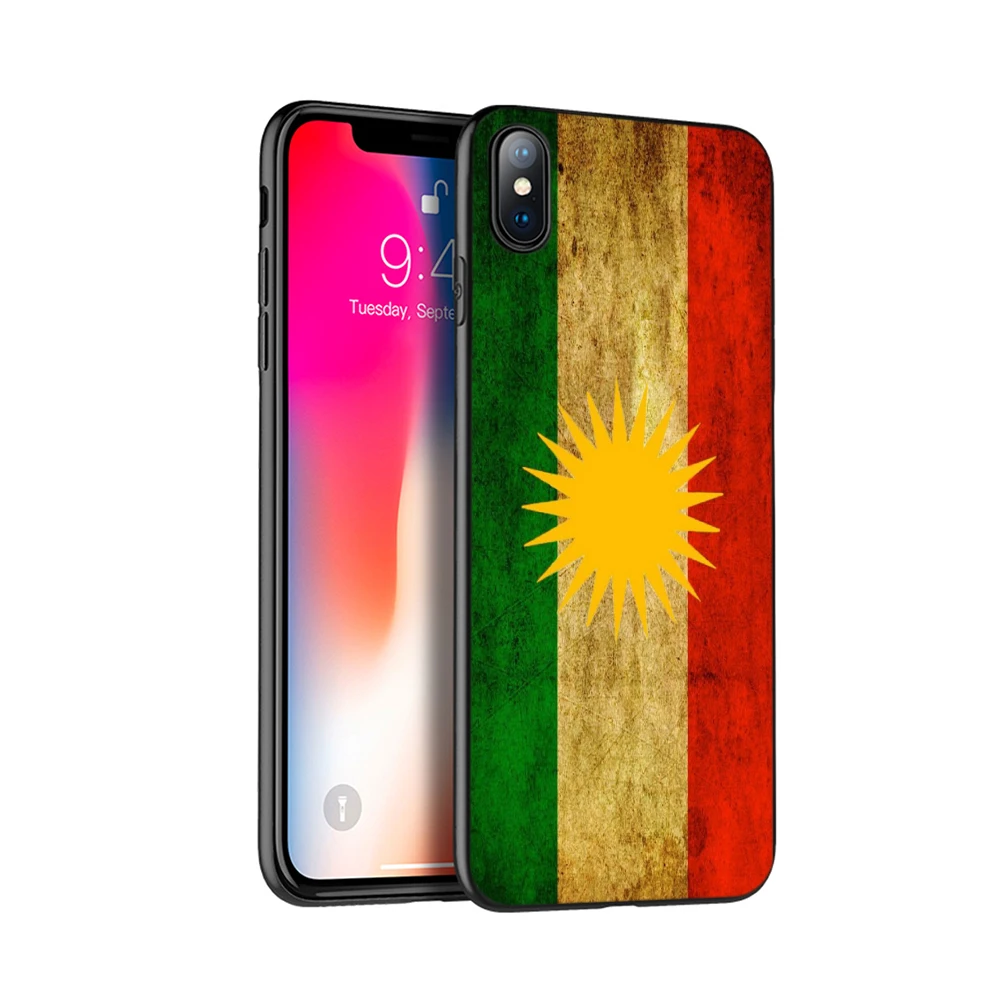 Черный чехол из ТПУ для iphone 5 5s se 6 6s 7 8 plus x 10 силиконовый XR XS 11 pro MAX kurdistan Curdistan
