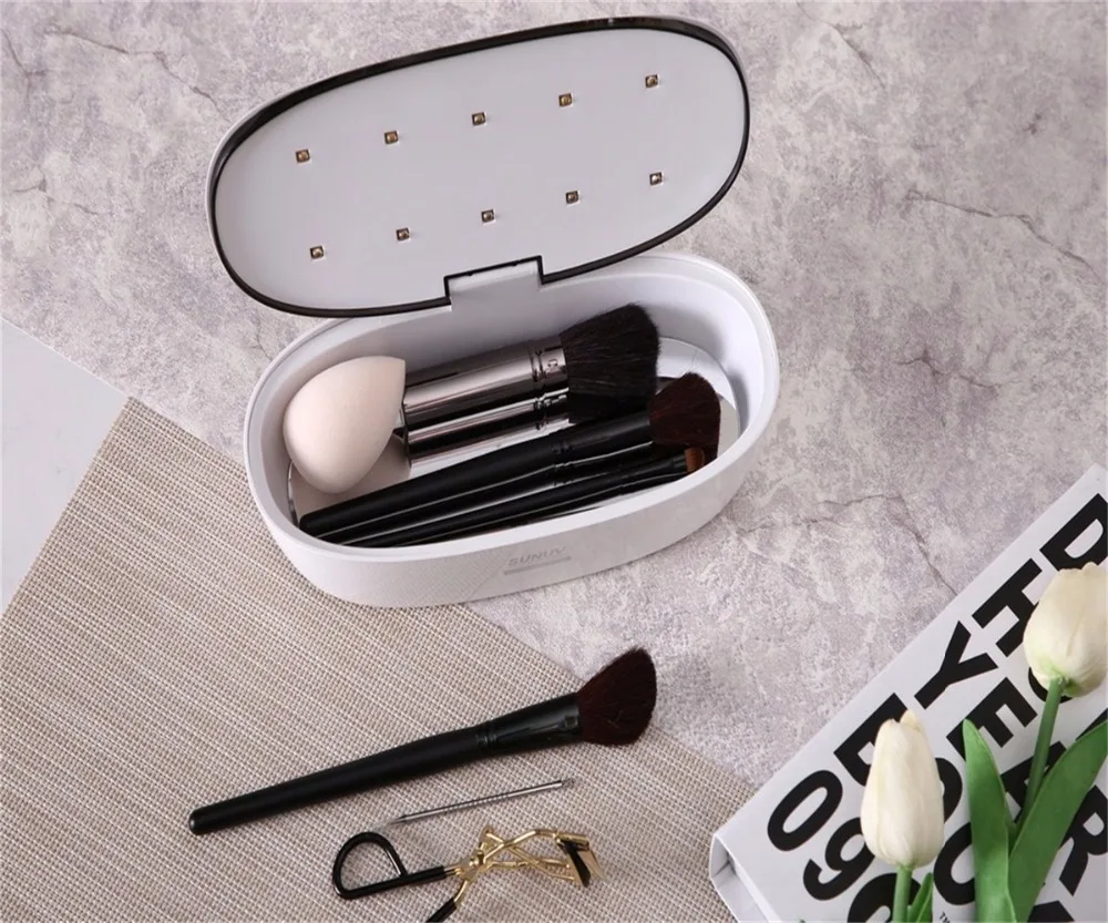UVC LED Sterilizer Box Facial Care Tools Storage Portable Disinfection for Beauty | Красота и здоровье