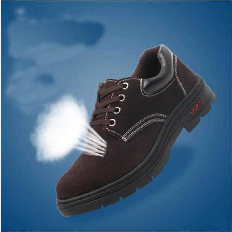 Мужская дышащая защитная обувь со стальным носком Повседневная легкая с